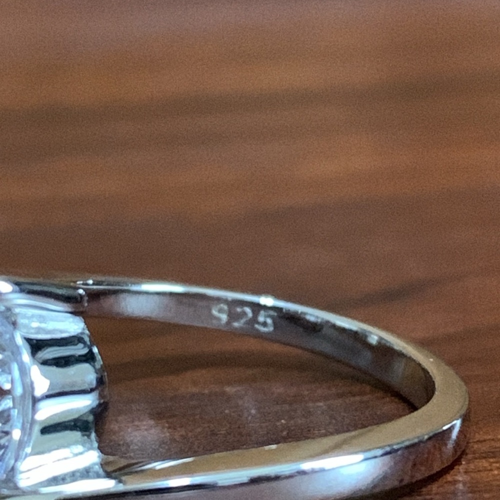 New Sterling Silver Round Bezel CZ Ring - Picture 5 of 6